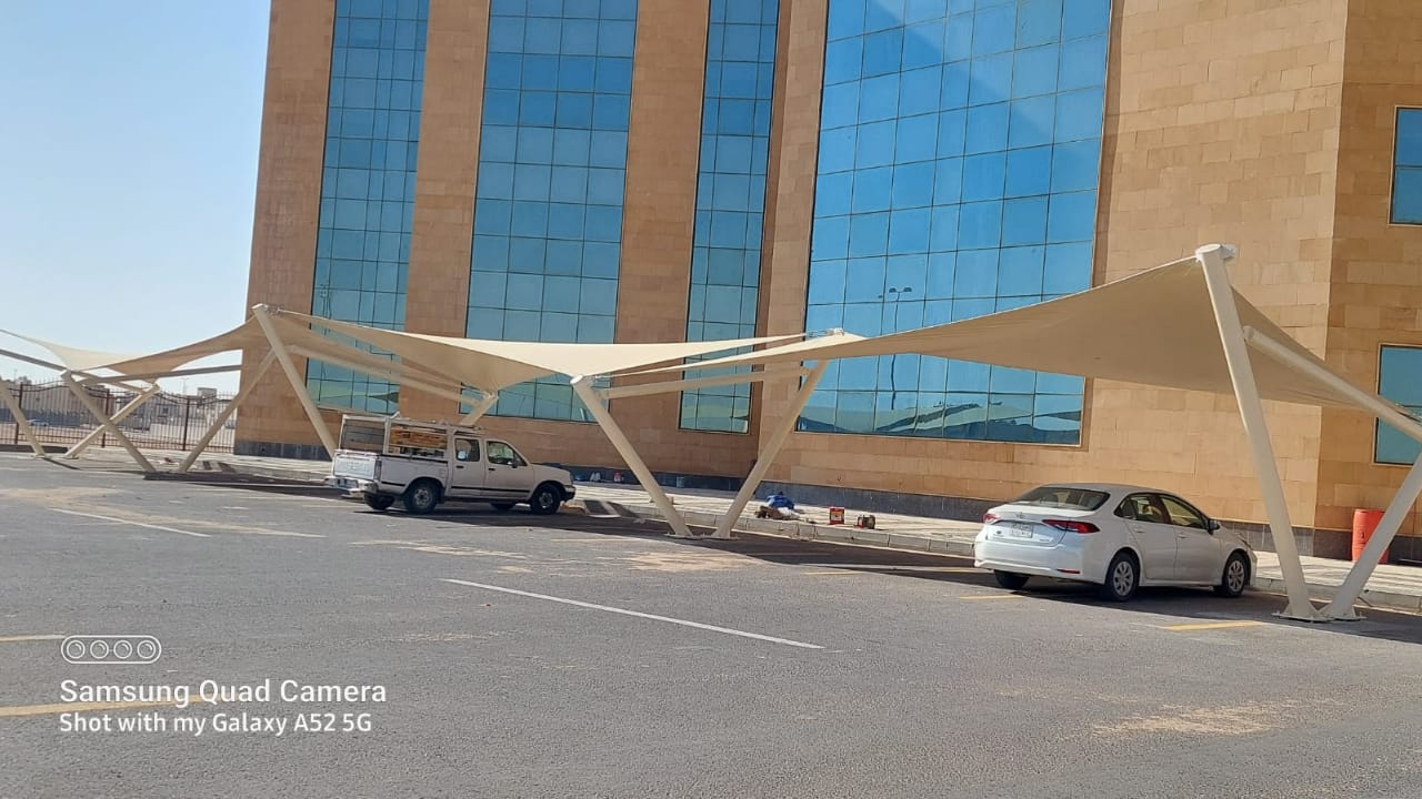 مظلات شد انشائي حي القيروان بالرياض للمرافق والمنشات 3 مظلات شد انشائي حي القيروان بالرياض للمرافق والمنشات